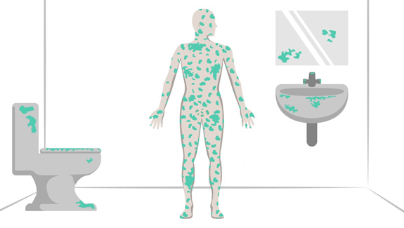 illustration-showing-potential-intermittent-catherization-contamination-spots-in-a-bathroom